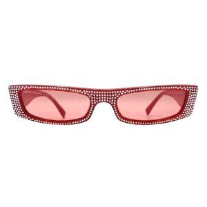 Alain Mikli x Alexandre Vauthier Edwidge Sunglasses in Jeweled Red